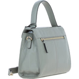 Elegant Ashwood Leather Handbag with Detachable Crossbody Strap Sage: 64731