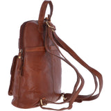 Small Vintage Leather Backpack Honey  – G25