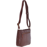 Vegetable Tanned Small Leather Shoulder Bag Chestnut : V-27