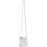 Ashwood Elegant Leather Crossbody Bag with Twist Lock White: Y-52