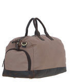Fenland Canvas & Leather Holdall Mud/grey: FEN-757