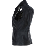 Women's  Leather Gilet Black: FO-GILLET 1