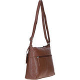 Sleek Luxe Leather Shoulder Bag Cognac: Mourne