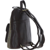Exquisite Ashwood Leather & Harris Tweed® Cloth Backpack Brown/Green: TW-25-09-BG