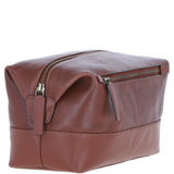 Mens Leather Washbag Chestnut: Milo