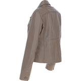 Ashwood Leather Short Blazer Jacket Biscuit : Awl 1676