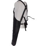 Unisex Cross Back Leather Apron Black: APRON