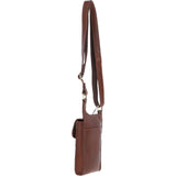 Ashwood Leather & Tweed elegance Crossbody Bag Tan/Green Check: TW-20-010-TGNH