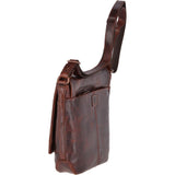 Medium Leather Vintage Messenger Bag Tan :  Adam