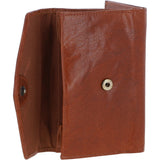 Women's Vintage Wash 12 Card Leather Purse Honey Tan: G-42