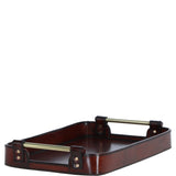 Luxuary Leather Serving Tray Chestnut: LF-157