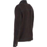 Ashwood Men’s Real Leather Jacket with Mandarin Collar and Zip DK Brown: NEW COOPER