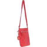 Ashwood Leather Curve Pocket Crossbody Bag Coral: 63620