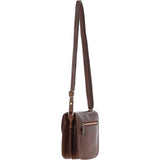 Ashwood Small Leather Crossbody Bag Brown: V-80