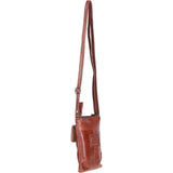 Compact Leather Phone Bag with Adjustable Strap and Brass Hardware Bridge: tl-002