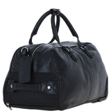 Luxurious Leather Wheeled Duffle Bag Black: pl-50