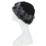 Ladies Luxury Sheepskin Long Hair Hat Black/Brissa: KB-496