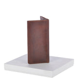Cow Waxy Large Leather Classic 8 Card Bill-Fold  Wallet Tan : 1558