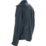 Gabicci Mens Leather Jacket Navy: GB McQueen