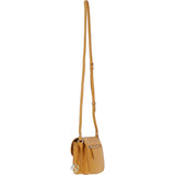 Ashwood Elegant Leather Crossbody Bag with Twist Lock Mustard: Y-52