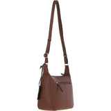 Ashwood Real Leather Top Zip Crossbody Bag 2 Tone Tan: 63931