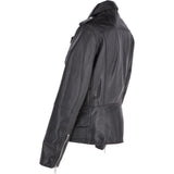 Leather Biker Jacket Black: RUTH