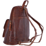 Large Vintage Leather Backpack Honey  – G28