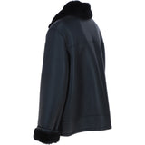 Sheepskin Flying Jacket Black: KE 007E