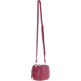 Ashwood Leather Compact Crossbody Bag with Adjustable Strap Raspberry: Y-53