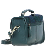 Ashwood Leather & Harris Tweed® Cloth Small Satchel Bag Green/Watch: TW-67-18-GW
