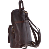 Small Vintage Leather Backpack Brandy – G25