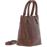 Ashwood Small Leather Bucket Bag Brown: V-86-B