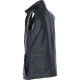 Ashwood Men's Leather Waistcoat | Classic Zip-Up Body Warmer Black: LUMS