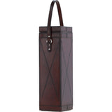 Ashwood Leather's Premium Wine Bottle Case with Strap Chestnut: LF-127