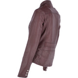 Leather Biker Jacket Oxblood: N-21