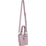 Leather Shoulder Bag with Detachable Crossbody Strap Wood Rose: 64739