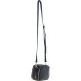 Ashwood Leather Compact Crossbody Bag with Adjustable Strap Black: Y-53