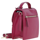 Compact Ashwood Handbag with Detachable Crossbody Strap Raspberry: Y-54