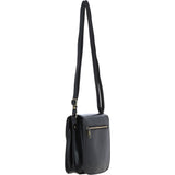 Ashwood Medium Leather Crossbody Bag Black: V-81