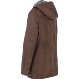 Trapper Mens Lamb Leather Hooded Jacket Brown 27: 162123