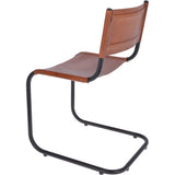 Vintage Leather Chair Black/ Tan: METAL CHAIR