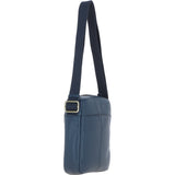 Gabicci Mens Leather Messenger Bag Navy: GB-64952