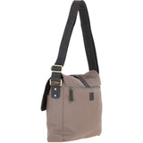 Fenland Canvas & Leather Crossbody Bag Mud/grey: FEN-754