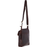 Vintage Small Leather Travel Shoulder Bag Brandy – G24