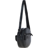 Ashwood Leather Round Crossbody Bag Black: P-66