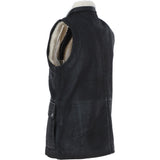 Ashwood Men's Leather Waistcoat Black Snuff: LUCK