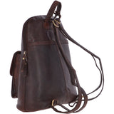 Large Vintage Leather Backpack Brandy  – G28