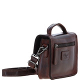 Ashwood Leather Mini Crossbody Satchel Bag Brandy: P-61