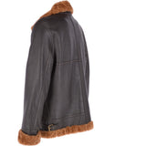 Soft Sheepskin Pilot Jacket Brown/ Dark Ginger: KE B3
