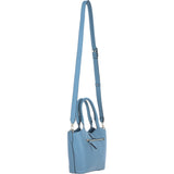 Leather Shoulder Bag with Detachable Crossbody Strap Denim: 64739